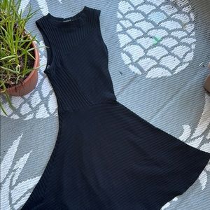A-Line Black Sleeveless Dress